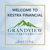 A graphic welcoming Grandview Partners to Kestra Financial. The graphic contains both the Grandview Partners and Kestra Financial logos.